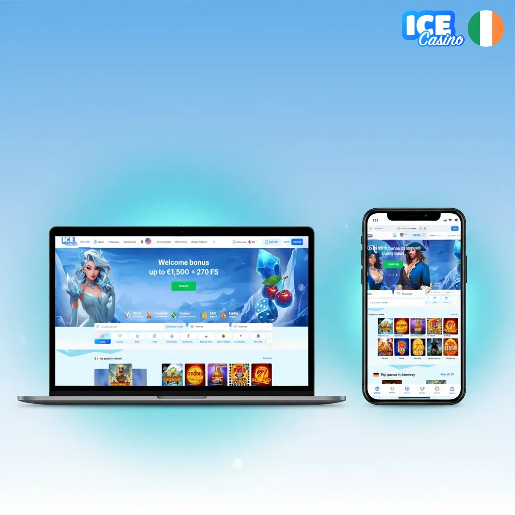 Irish sportsbook interface: Sports, Live, Casino, Esports tabs, search, odds, betslip, login/join.