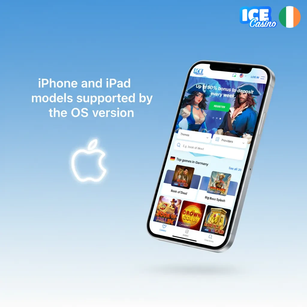 Ice Casino iOS version – works on iPhone 11–15, SE 3rd Gen, iPad Pro M1/M2, iPad Air M1, iPad 10th, iOS 13+.